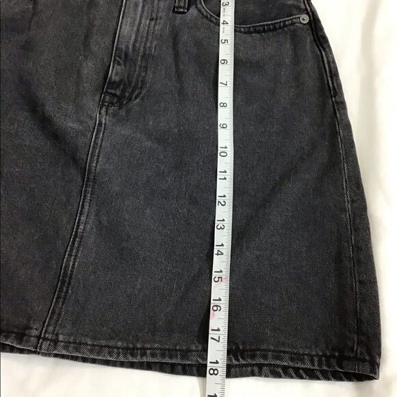 Madewell Denim Mini Skirt Rigid Denim High Waist - Picture 5 of 10